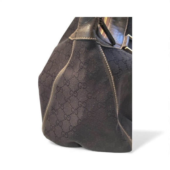 Vintage Gucci Abby D ring black with brown leather trim shoulder Women's Bag - Picture 6 of 16